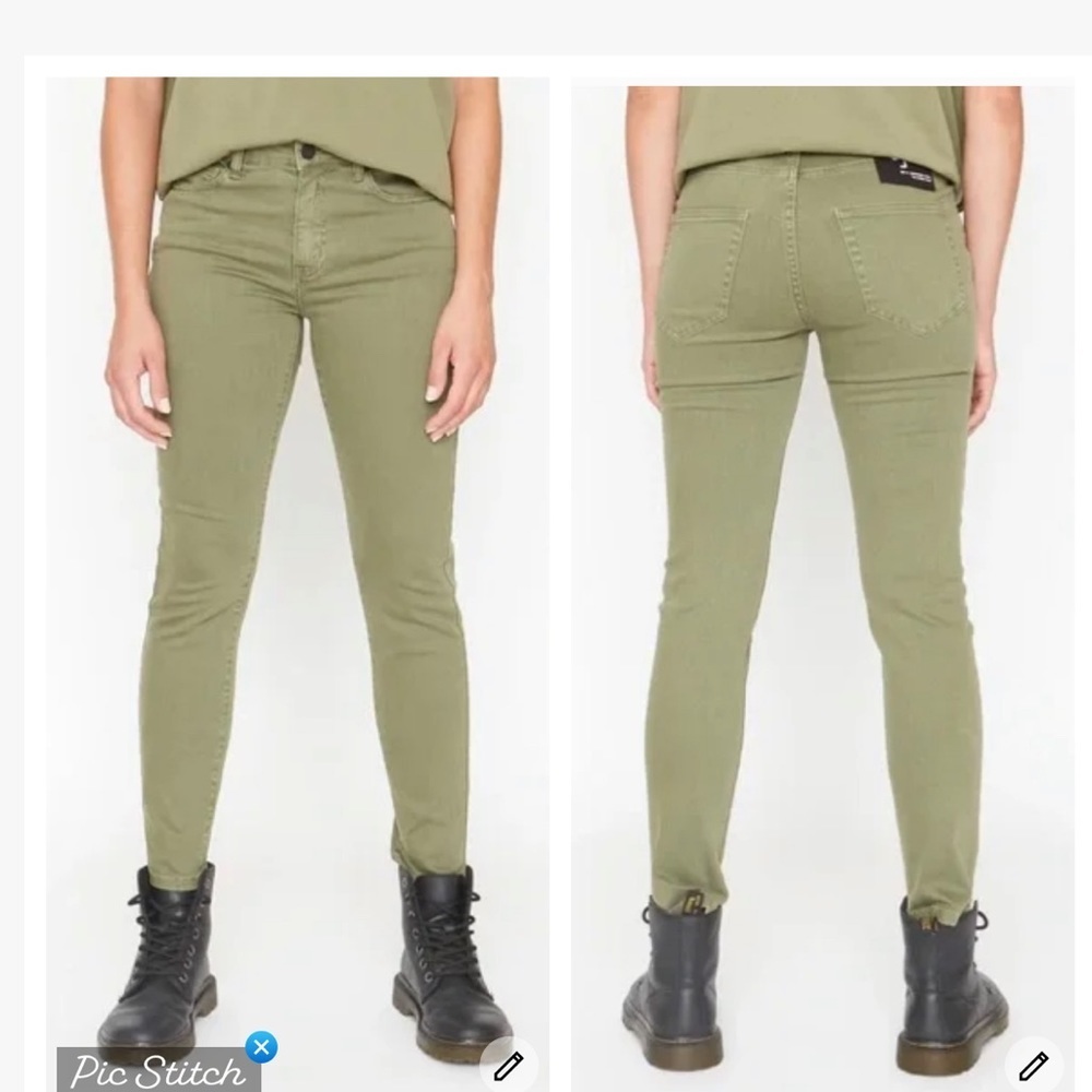 Sandrine Rose Army Green Skinny Jeans